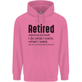 Retired Definition Funny Retirement Mens 80% Cotton Hoodie Azelea
