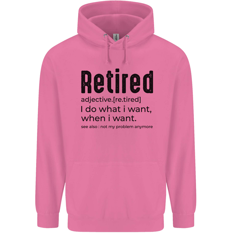 Retired Definition Funny Retirement Mens 80% Cotton Hoodie Azelea