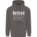 Retired Definition Funny Retirement Mens 80% Cotton Hoodie Charcoal