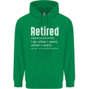 Retired Definition Funny Retirement Mens 80% Cotton Hoodie Irish Green