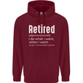 Retired Definition Funny Retirement Mens 80% Cotton Hoodie Maroon