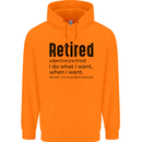 Retired Definition Funny Retirement Mens 80% Cotton Hoodie Orange