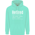 Retired Definition Funny Retirement Mens 80% Cotton Hoodie Peppermint