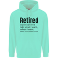 Retired Definition Funny Retirement Mens 80% Cotton Hoodie Peppermint