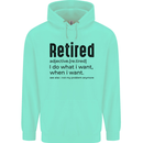 Retired Definition Funny Retirement Mens 80% Cotton Hoodie Peppermint