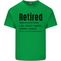 Retired Definition Funny Retirement Mens Cotton T-Shirt Tee Top Irish Green