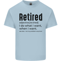 Retired Definition Funny Retirement Mens Cotton T-Shirt Tee Top Light Blue
