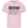 Retired Definition Funny Retirement Mens Cotton T-Shirt Tee Top Light Pink