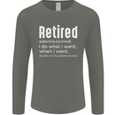Retired Definition Funny Retirement Mens Long Sleeve T-Shirt Charcoal