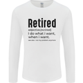 Retired Definition Funny Retirement Mens Long Sleeve T-Shirt White