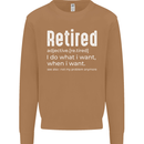 Retired Definition Funny Retirement Mens Sweatshirt Jumper Caramel Latte