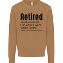 Retired Definition Funny Retirement Mens Sweatshirt Jumper Caramel Latte
