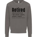 Retired Definition Funny Retirement Mens Sweatshirt Jumper Charcoal