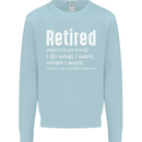 Retired Definition Funny Retirement Mens Sweatshirt Jumper Light Blue