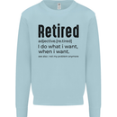 Retired Definition Funny Retirement Mens Sweatshirt Jumper Light Blue