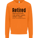 Retired Definition Funny Retirement Mens Sweatshirt Jumper Orange