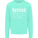 Retired Definition Funny Retirement Mens Sweatshirt Jumper Peppermint