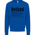 Retired Definition Funny Retirement Mens Sweatshirt Jumper Royal Blue
