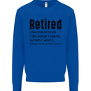 Retired Definition Funny Retirement Mens Sweatshirt Jumper Royal Blue