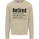 Retired Definition Funny Retirement Mens Sweatshirt Jumper Sand