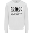 Retired Definition Funny Retirement Mens Sweatshirt Jumper White
