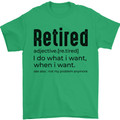 Retired Definition Funny Retirement Mens T-Shirt 100% Cotton Irish Green