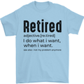 Retired Definition Funny Retirement Mens T-Shirt 100% Cotton Light Blue