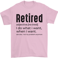 Retired Definition Funny Retirement Mens T-Shirt 100% Cotton Light Pink