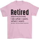Retired Definition Funny Retirement Mens T-Shirt 100% Cotton Light Pink