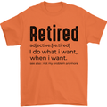 Retired Definition Funny Retirement Mens T-Shirt 100% Cotton Orange