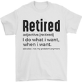 Retired Definition Funny Retirement Mens T-Shirt 100% Cotton White