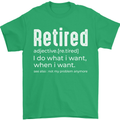 Retired Definition Funny Retirement Mens T-Shirt Cotton Gildan Irish Green
