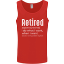 Retired Definition Funny Retirement Mens Vest Tank Top Red