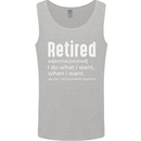 Retired Definition Funny Retirement Mens Vest Tank Top Sports Grey