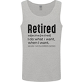 Retired Definition Funny Retirement Mens Vest Tank Top Sports Grey