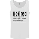 Retired Definition Funny Retirement Mens Vest Tank Top White