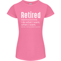Retired Definition Funny Retirement Womens Petite Cut T-Shirt Azalea