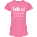 Retired Definition Funny Retirement Womens Petite Cut T-Shirt Azalea