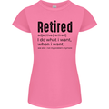 Retired Definition Funny Retirement Womens Petite Cut T-Shirt Azalea
