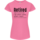 Retired Definition Funny Retirement Womens Petite Cut T-Shirt Azalea