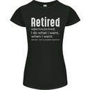 Retired Definition Funny Retirement Womens Petite Cut T-Shirt Black