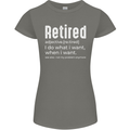 Retired Definition Funny Retirement Womens Petite Cut T-Shirt Charcoal