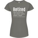 Retired Definition Funny Retirement Womens Petite Cut T-Shirt Charcoal