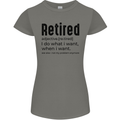 Retired Definition Funny Retirement Womens Petite Cut T-Shirt Charcoal