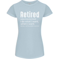 Retired Definition Funny Retirement Womens Petite Cut T-Shirt Light Blue