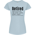 Retired Definition Funny Retirement Womens Petite Cut T-Shirt Light Blue