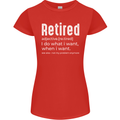Retired Definition Funny Retirement Womens Petite Cut T-Shirt Red