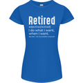 Retired Definition Funny Retirement Womens Petite Cut T-Shirt Royal Blue