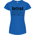 Retired Definition Funny Retirement Womens Petite Cut T-Shirt Royal Blue