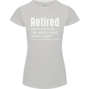 Retired Definition Funny Retirement Womens Petite Cut T-Shirt Sports Grey